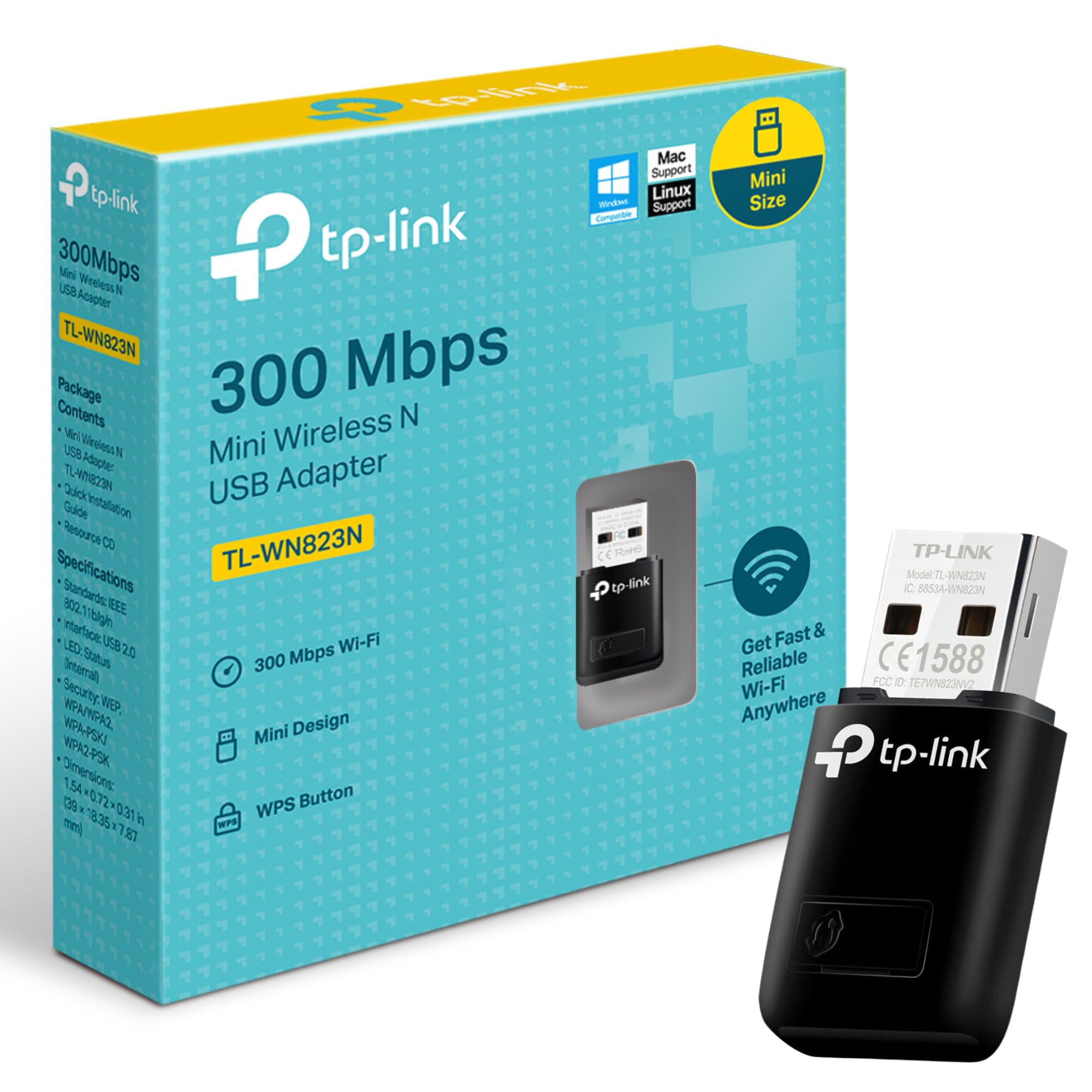 Clé TPLINK TL-WN823N Mini adaptateur USB WiFi 300Mb